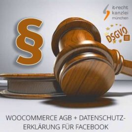 Rechtssichere WooCommerce AGB + Datenschutzerklärung für Facebook inkl. Update-Service