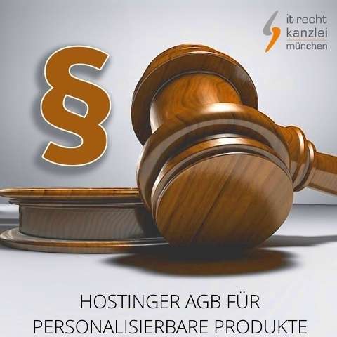 Rechtssichere Hostinger AGB für personalisierbare Produkte inkl. Update-Service