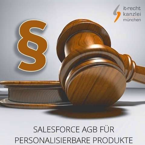 Rechtssichere Salesforce AGB für personalisierbare Produkte inkl. Update-Service